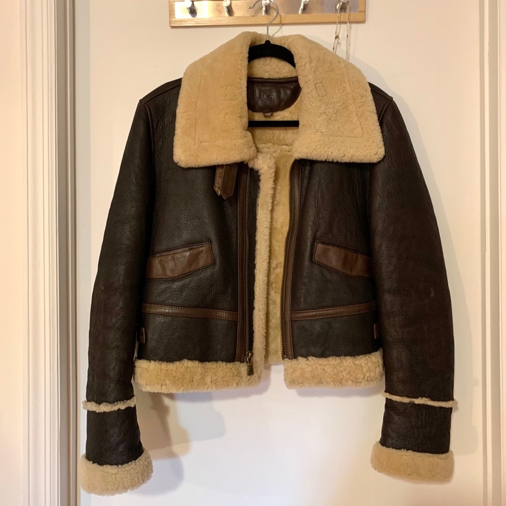UGG Real Shearling Aviator Jacket